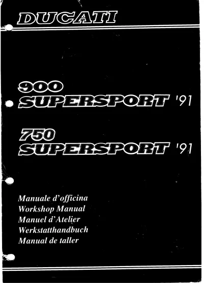 Preview: 1991 Ducati 750/900 SuperSport Workshop Manual (P/N 914.7.006.1B)