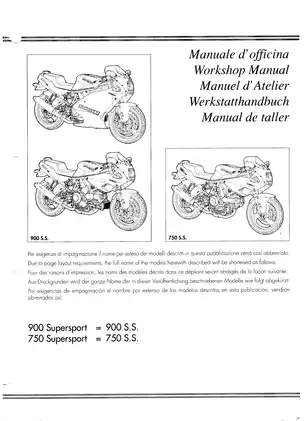 1990-1998 Ducati SuperSport 750, 900, 750SS,  900SS manual Preview image 3