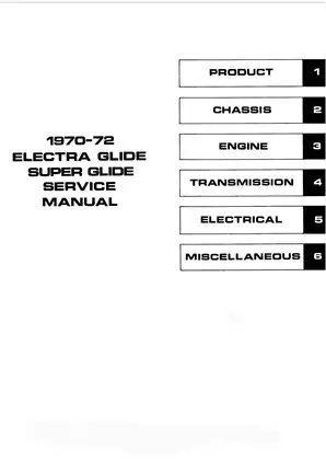 1970-1972 Harley-Davidson Electra Glide, Super Glide service and shop manual Preview image 2