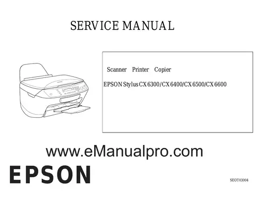 EPSON Stylus CX6300/CX6400/CX6500/CX6600 Service Manual