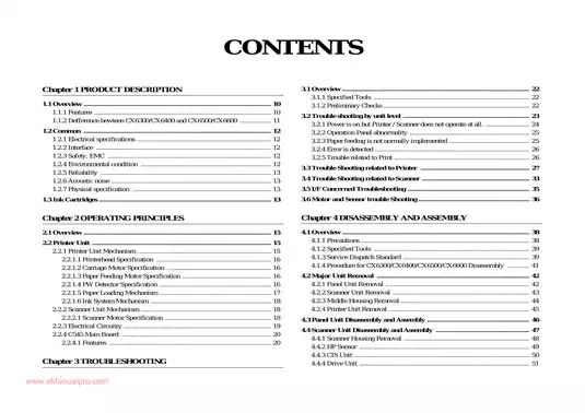 EPSON Stylus CX6300/CX6400/CX6500/CX6600 Service Manual Preview image 5