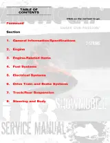Arctic Cat F, Crossfire, M, Panther, Bearcat (370-1000cc Engines) Snowmobile 2008 Service Manual (P/N 2259-003, 2259-015) – preview page 1