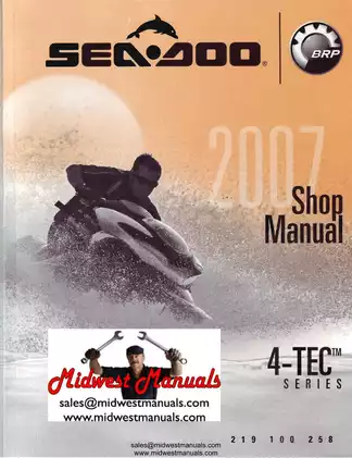 2007 Bombardier Sea-Doo 4-Tec series GTI, GTX, RXP, RXT shop manual