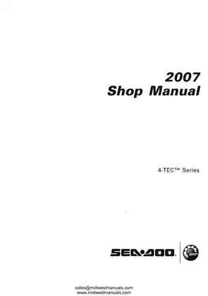 2007 Sea-Doo Watercraft Service Manual Preview image 2
