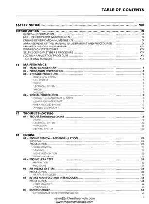 2007 Bombardier Sea-Doo 4-Tec series GTI, GTX, RXP, RXT shop manual Preview image 3