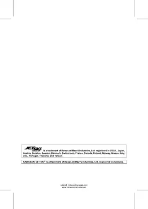 Kawasaki STX-15F JET SKI Watercraft Service Manual (2004-2005) Preview image 2