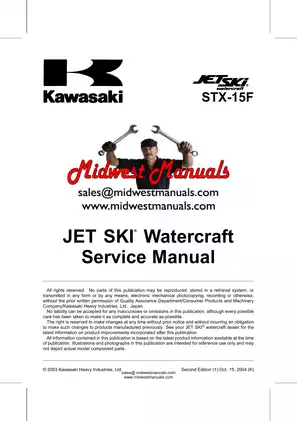 2004-2005 Kawasaki STX15F Jet Ski service manual Preview image 5