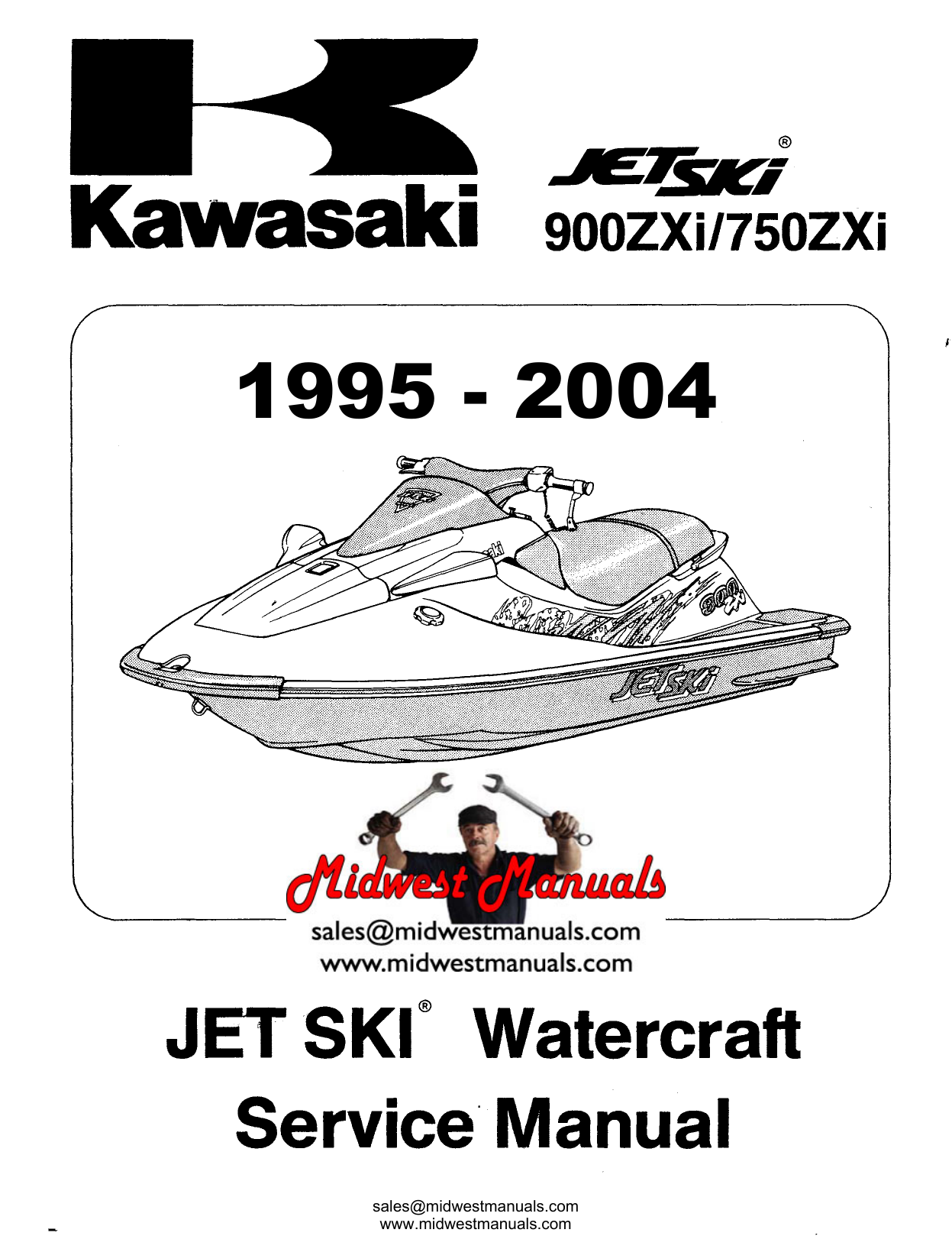 1995-2004 Kawasaki 750 ZXI, 900 ZXI Jetski service and shop manual Preview image 1