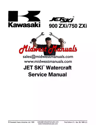 1995-2004 Kawasaki 750 ZXI, 900 ZXI Jetski service manual Preview image 3