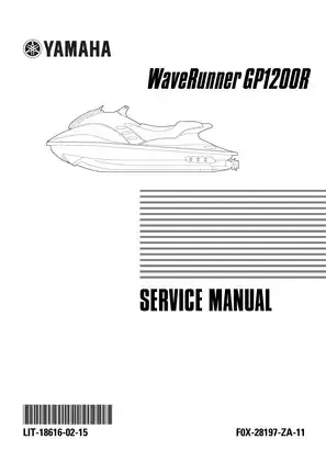 Preview: Yamaha WaveRunner GP1200R 2000–2004 Service & Repair Manual (P/N LIT-18616-02–15, F0X-28197-ZA-11)