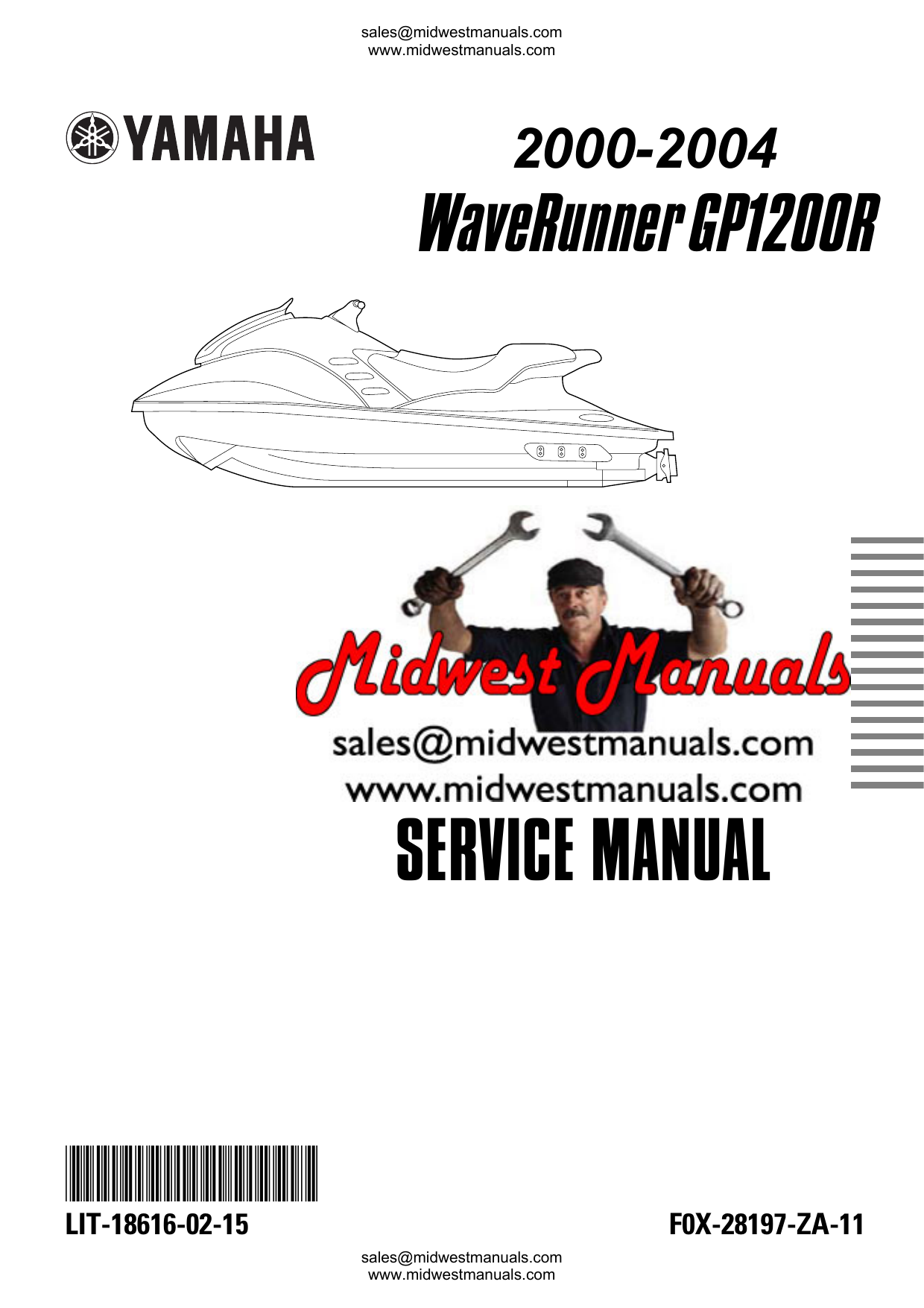 2000-2004 Yamaha GP1200R Waverunner repair manual Preview image 6