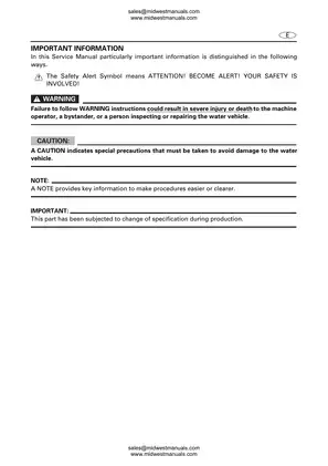 2000-2004 Yamaha GP1200R WaveRunner service manual Preview image 4