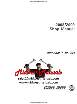 2008-2009 Can-Am Outlander 400 EFI series ATV shop manual Preview image 2