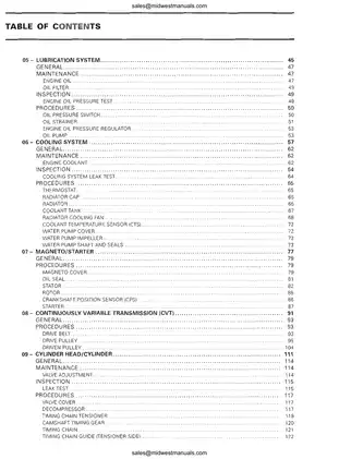 2008/2009 Can-Am Outlander 400 EFI Shop Manual Preview image 4