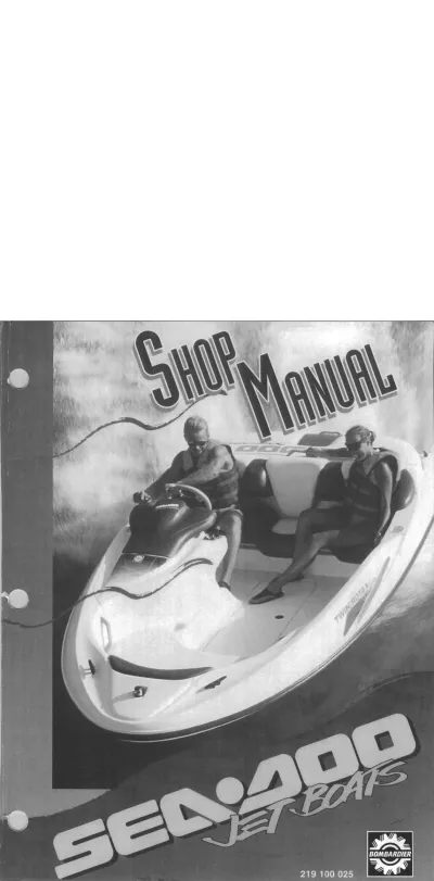 Preview: Sea-Doo Sportster 5892 / Speedster 5891 Shop Manual, 1995 - (P/N 219 100 025)