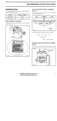 1995 Bombardier Sea-Doo Sportster, Speedster Jet Boats shop manual Preview image 5