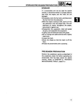 1987-1990 Yamaha Exciter 570, EX570 snowmobile service manual Preview image 4