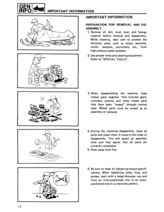 1987-1990 Yamaha Exciter 570, EX570 snowmobile service manual Preview image 5
