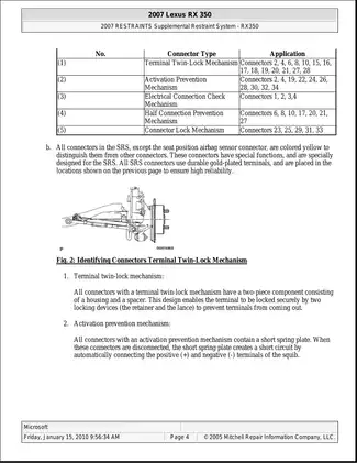 2007-2009 Lexus RX 350 repair manual Preview image 4