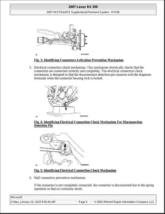 2007-2009 Lexus RX 350 repair manual Preview image 5