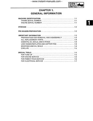 1989-1999 Yamaha Ovation CS340, Ovation CS340E snowmobile service repair manual Preview image 3