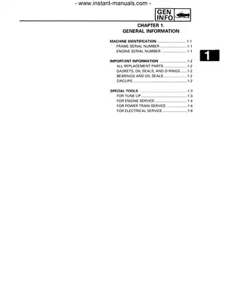 1991-1992 Yamaha Venture VT480, Venture VT480GT, Venture VT480TF snowmobile repair manual Preview image 3