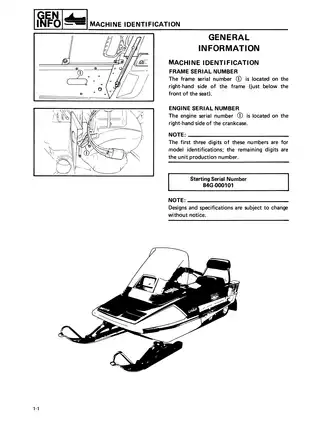 1988-1990 Yamaha Enticer 340, 400, LTR 340, LTR 400, ET400TR, ET340 snowmobile repair manual Preview image 4