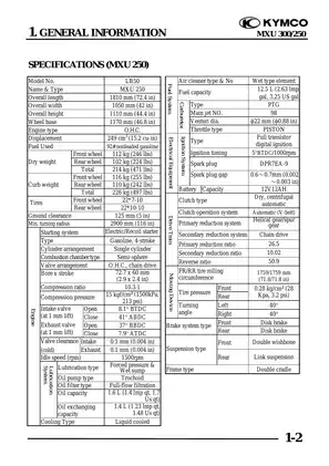 KYMCO MXU 300/250 Service Manual: Comprehensive Guide for Maintenance and Repair Preview image 4