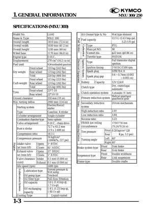 KYMCO MXU 300/250 Service Manual: Comprehensive Guide for Maintenance and Repair Preview image 5
