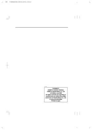 2001-2006 Yamaha YZ250L(N)/LC, YZ250 owner´s service manual Preview image 2