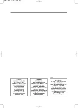 2001-2006 Yamaha YZ250L(N)/LC, YZ250 owner´s service manual Preview image 3