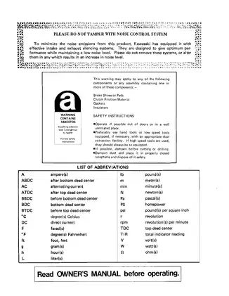 1987-2004 Kawasaki Mojave 250 R, KSF250 service manual Preview image 3