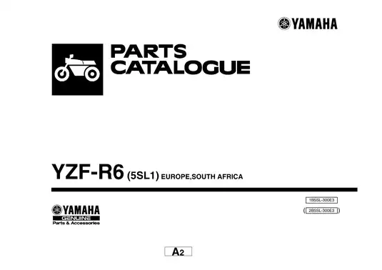 2003-2005 Yamaha YZF-R6 parts catalog, manual Preview image 1