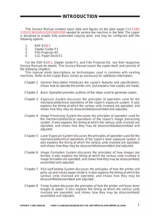 Canon CLC1100/1120/1130/1140/1150/1160/1180 Service Manual Preview image 4