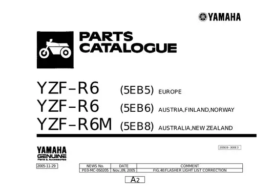 1999-2002 Yamaha YZF-R6 service manual / parts catalog Preview image 1
