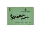 1960–1979 Vespa Sprint Scooter Operation and Maintenance Manual – preview page 1