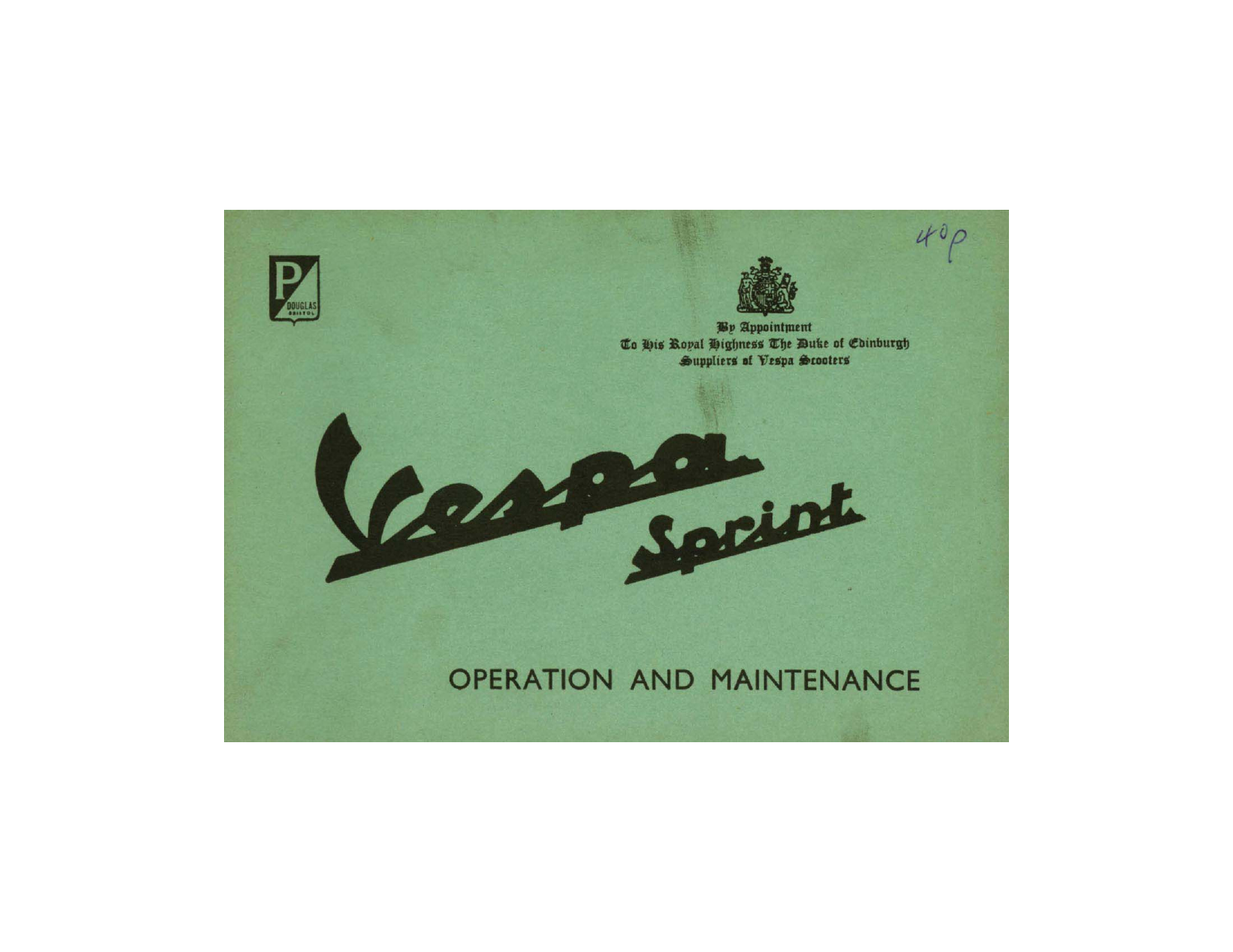 1960-1979 Vespa Sprint scooter operation and maintenance manual Preview image 1