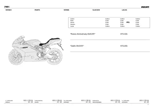 2003-2006 Ducati 749 Dark, 749s, 749R illustrated parts list/manual Preview image 2