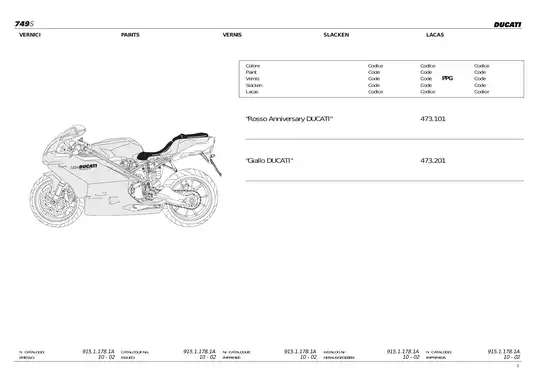 Ducati 7495S Service Manual and Parts Catalog Preview image 2