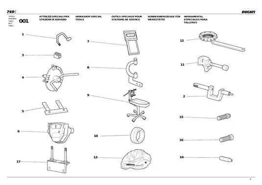 2003-2006 Ducati 749 Dark, 749s, 749R illustrated parts list/manual Preview image 4