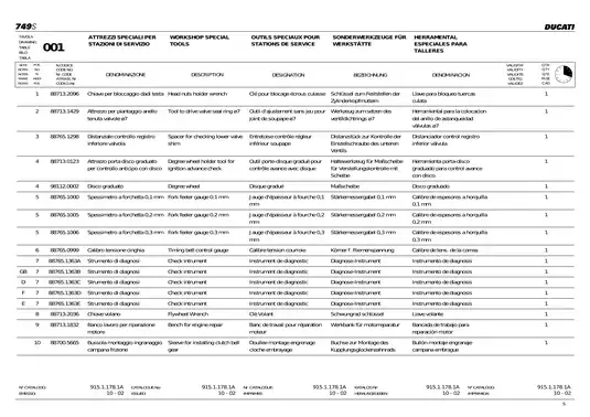 2003-2006 Ducati 749 Dark, 749s, 749R illustrated parts list/manual Preview image 5