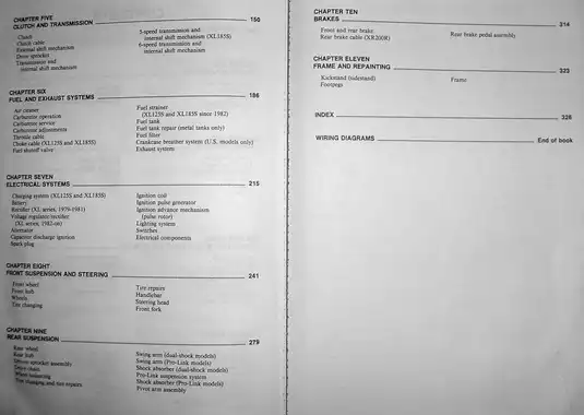 Comprehensive Clymer Manual for Honda XL/XR/TLR 125-200 (1979-1987) Preview image 3