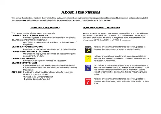 EPSON Stylus Photo RX700 Service Manual - Comprehensive Repair Guide Preview image 4