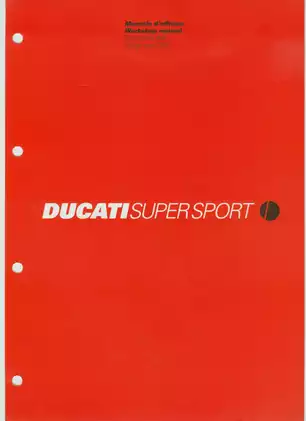 2001 Ducati 900 SS SuperSport manual Preview image 1
