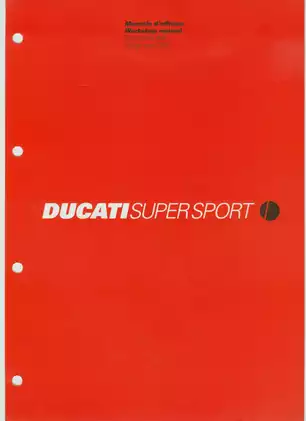 Ducati Supersport Motorcycle Service Manual - Maintenance & Repair Guide