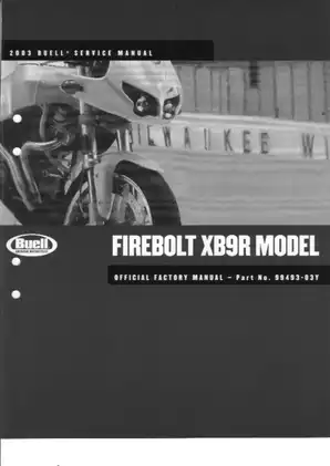 2003 Buell XB9R Firebolt repair manual Preview image 1
