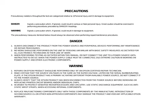 Epson Stylus PHOTO RX600/610 Service Manual & Repair Guide Preview image 3