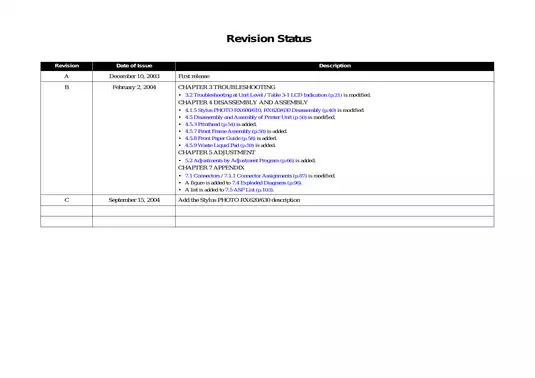 Epson Stylus PHOTO RX600/610 Service Manual & Repair Guide Preview image 5