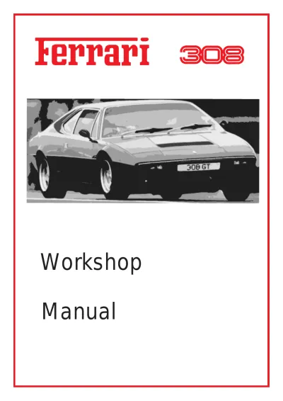 Preview: Ferrari Dino 308 GT4 (1973–1980) Workshop Manual (P/N 95990809)