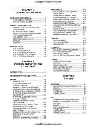 Yamaha RS Series Snowmobile Service Manual (RS90/RS90R/RSG90/RST90) Preview image 2